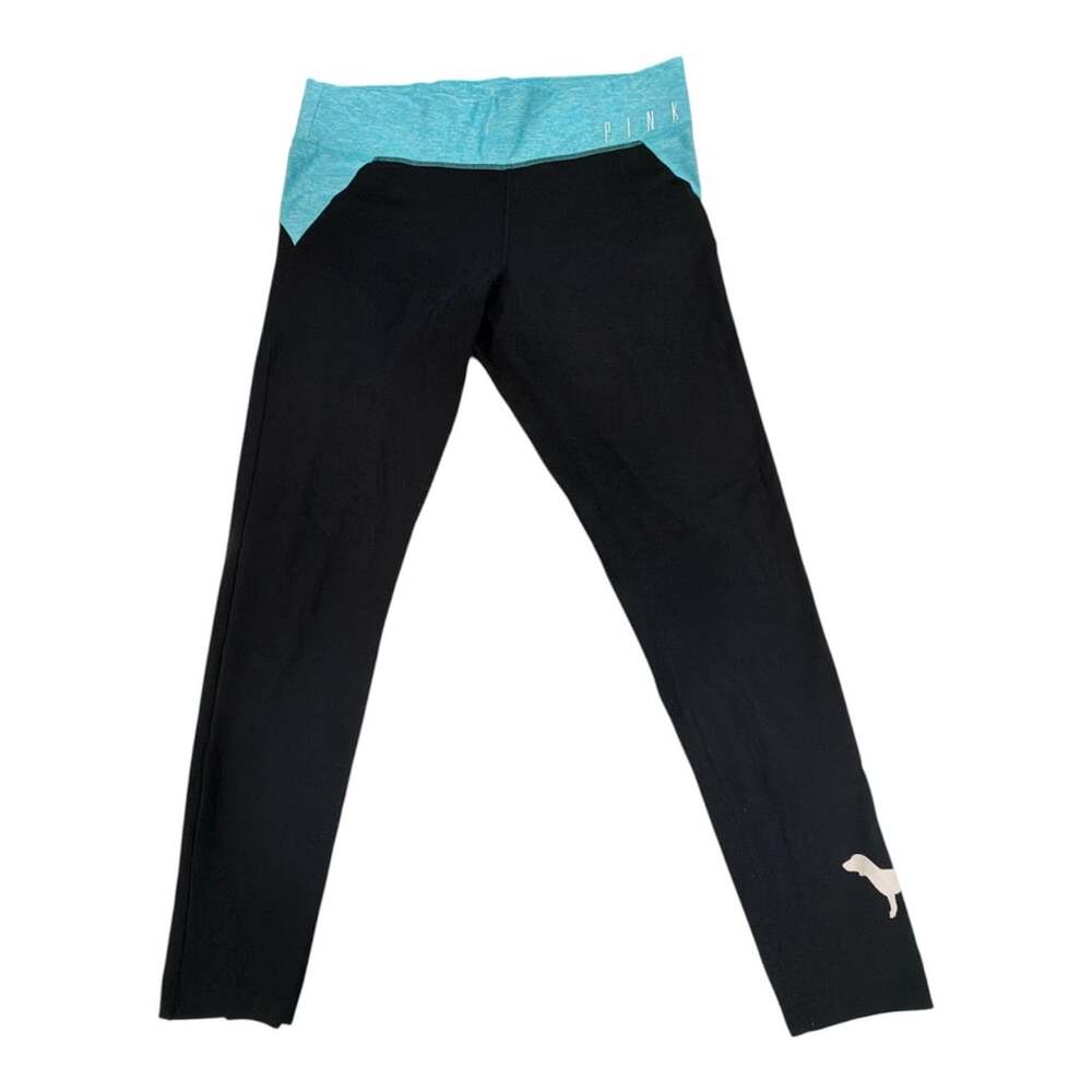 Y2K Victoria's Secret Pink Leggings Size L Black Blue Yoga